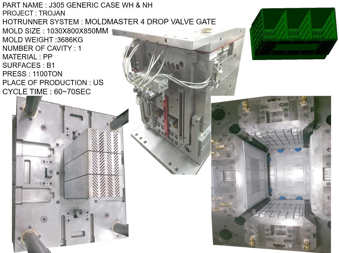 BATTERY BOX CONTAINER J305 GENERIC CASE WH&NH